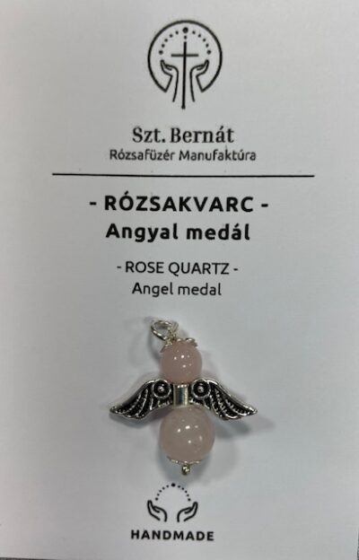 Ásvány angyal medál- rózsakvarc