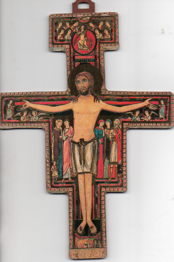 San Damian kereszt faplakett 21 cm