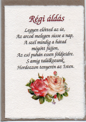 Merített papír képeslap