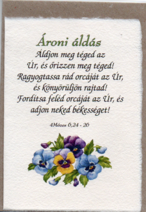 Merített papír képeslap