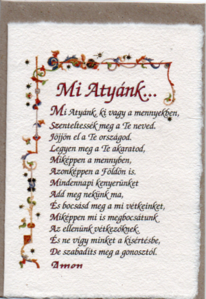 Merített papír képeslap